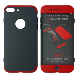 Nettech Apple iPhone 8 Plus Uyumlu 360 Koruyucu Arka Koruma Kılıf (Kırmızı) VR-4331