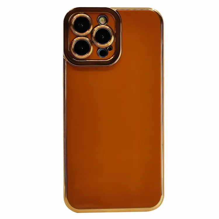 Nettech Apple iPhone 13 Pro Max Uyumlu Lüx Soft Seri Arka Koruma Kılıf (Kahverengi) NT-97139