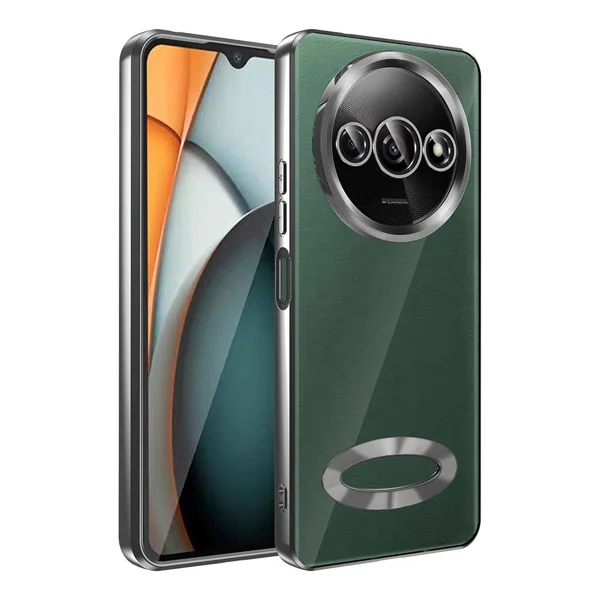 Xiaomi Redmi A3 4G 2024 Kılıf Kamera Korumalı Logo Gösteren Zore Omega Kapak - Siyah - 1