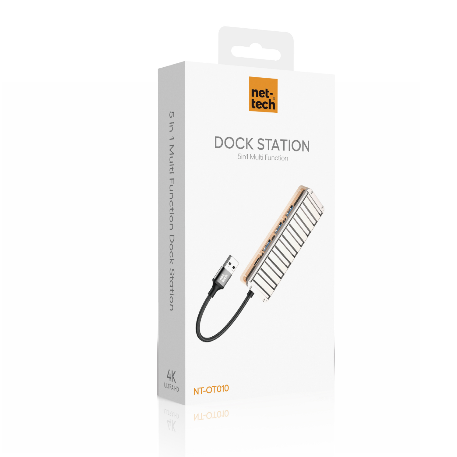 Nettech NT-OT010 5 in 1 USB To Type-c Dönüştürücü (Gri) NT-108340