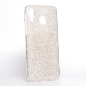Galaxy M20 Kılıf Zore Shining Silikon - Gümüş
