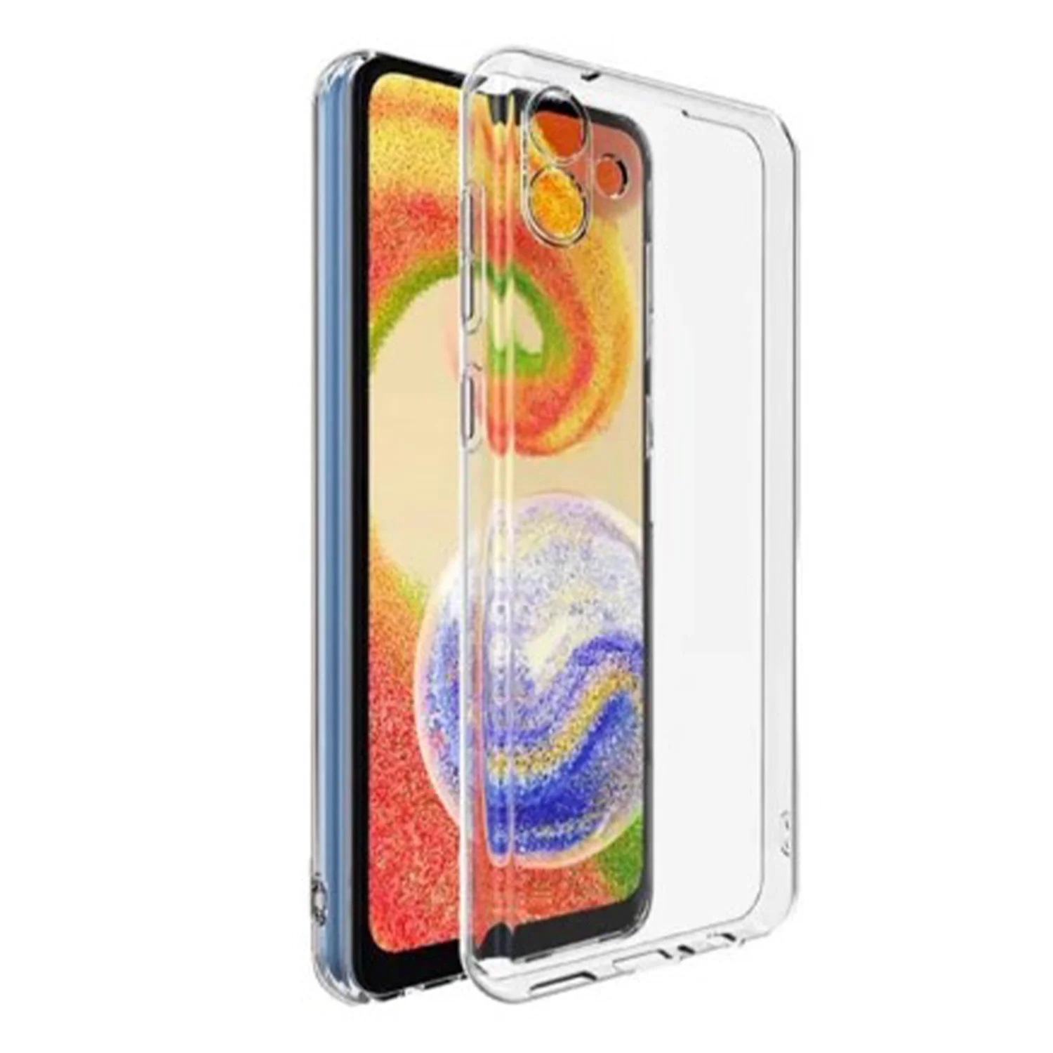 Nettech Samsung Galaxy A04E Uyumlu Lüx Seri Kamera Korumalı Arka Koruma Kılıf (Şeffaf) NT-101879