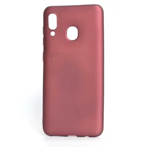 Galaxy A30 Kılıf Zore Premier Silikon Kapak - Mürdüm