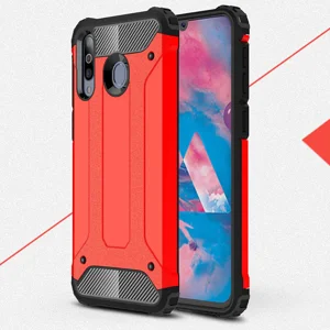 Galaxy M30 Kılıf Zore Crash Silikon Kapak - Kırmızı