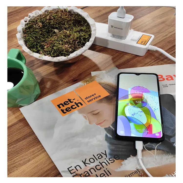 Teknonet TN-HCH07 18W 3000 mAh Type-C Kablo + Şarj Aleti (Beyaz) NT-92563