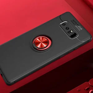 Galaxy Note 8 Kılıf Zore Ravel Silikon Kapak - Siyah-Kırmızı