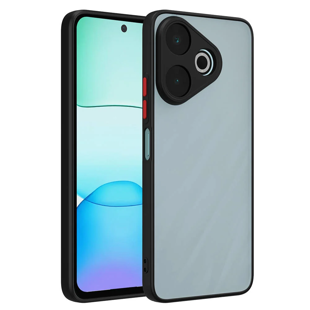 Xiaomi Redmi 13 4G Kılıf Zore Hux Kapak - Siyah