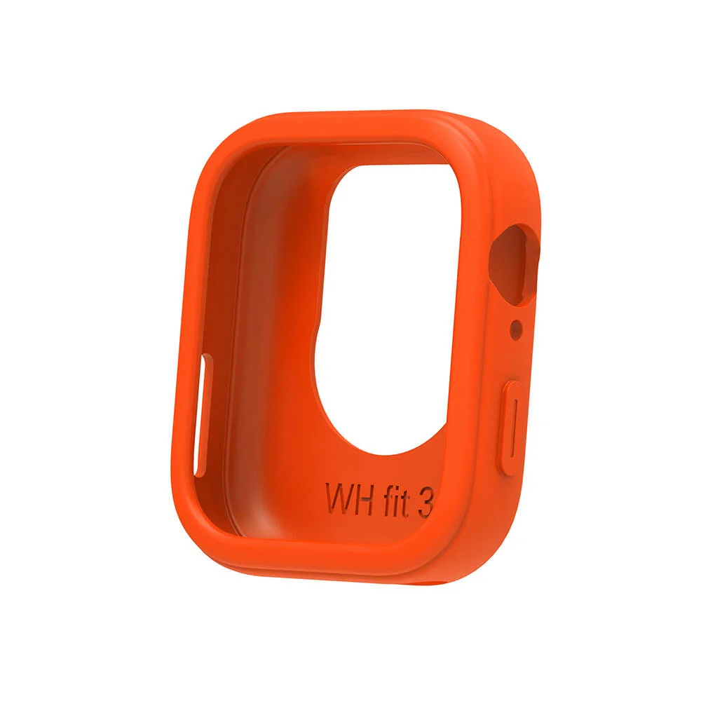 Huawei Watch Fit 3 Yumuşak TPU Silikon Kasa Koruyucu Zore Watch Gard 34 - Turuncu