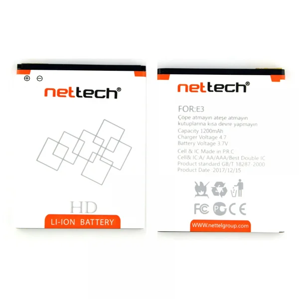 Teknonet General Mobile Discovery E3 Uyumlu Nettech 1200 MAh Batarya NT-10511 - 1