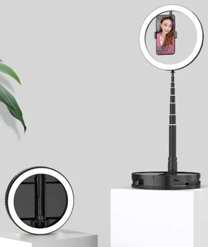 Zore 26 Cm Foldable Işıklı Telefon Tutucu Ring Light - Siyah