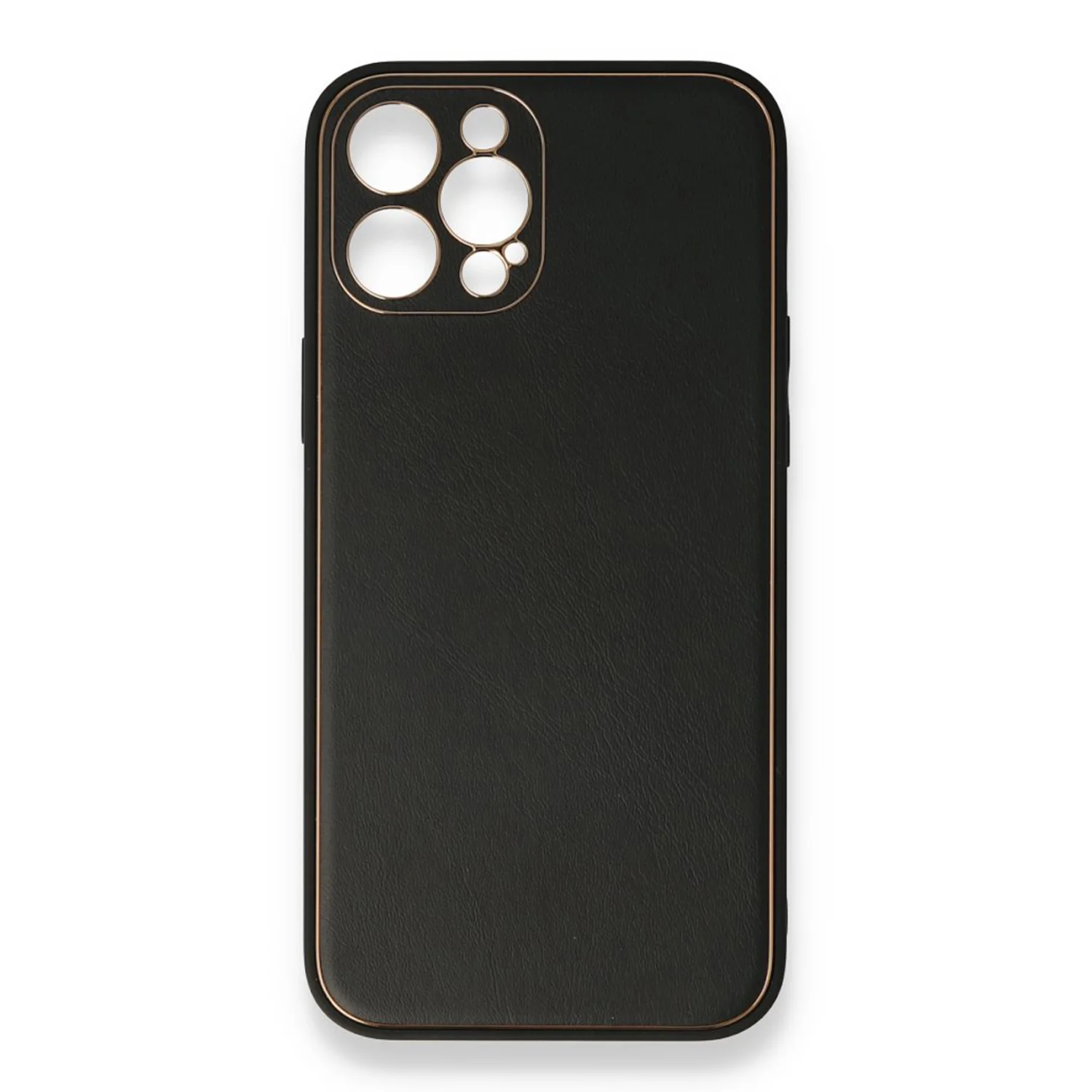 Nettech Apple iPhone 13 Pro Max Uyumlu Coco Leather Seri Arka Koruma Kılıf (Siyah) NT-90467