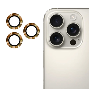 Nettech Apple iPhone 16 Pro Max Uyumlu Alüminyum Seri Kamera Cam Koruyucu (Kahverengi) NT-111116