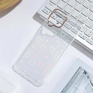 Galaxy M22 Kılıf Zore Sidney Desenli Sert Kapak - Heart No1