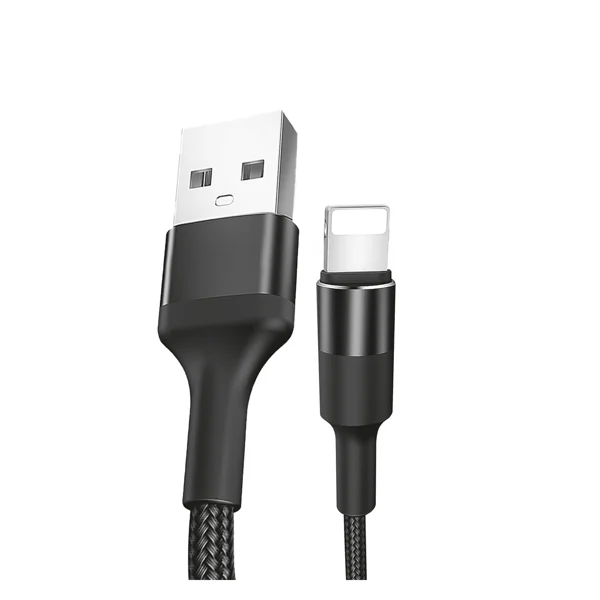 Teknonet TN-DC10 İp Örgü 100 Cm Lightning Şarj ve Data Kablosu (Siyah) NT-92576 - 1