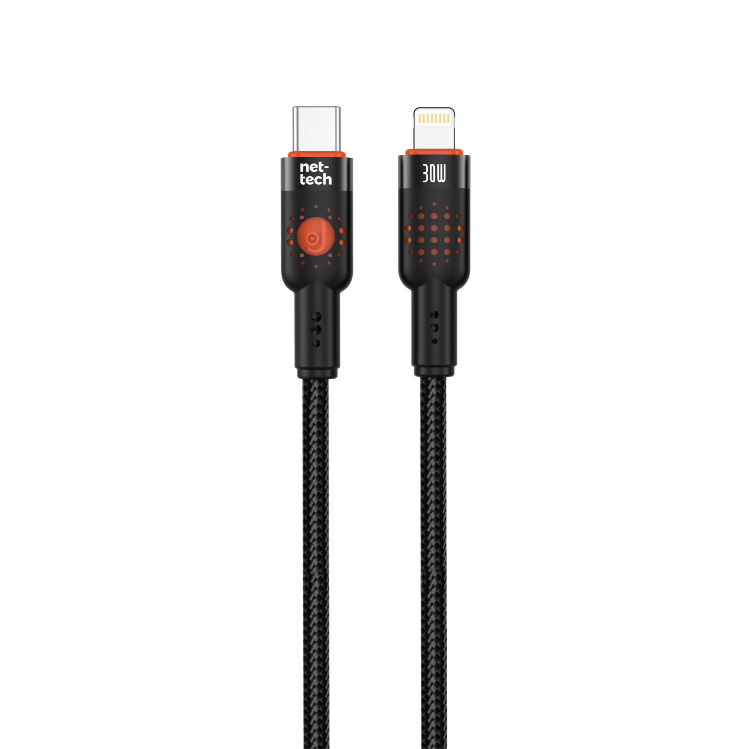 Nettech NT-DC33 30W Plastik 100 Cm Type-C To Lightning Şarj ve Data Kablosu (Siyah) NT-108300