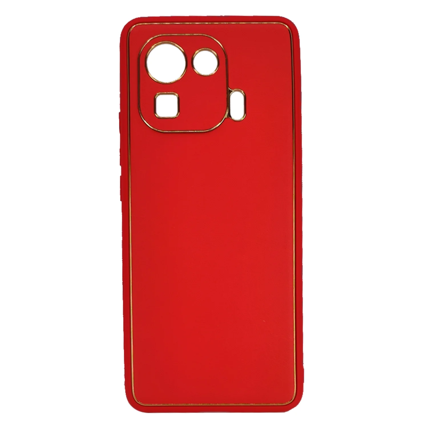 Nettech Xiaomi Mi 11 Pro Uyumlu Coco Leather Seri Arka Koruma Kılıf (Kırmızı) NT-93585