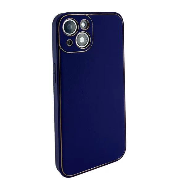 Nettech Apple iPhone 14 Uyumlu Coco Leather Seri Arka Koruma Kılıf (Derin Mor) NT-99775 - 2