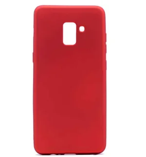 Galaxy A8 2018 Kılıf Zore Premier Silikon Kapak - Kırmızı