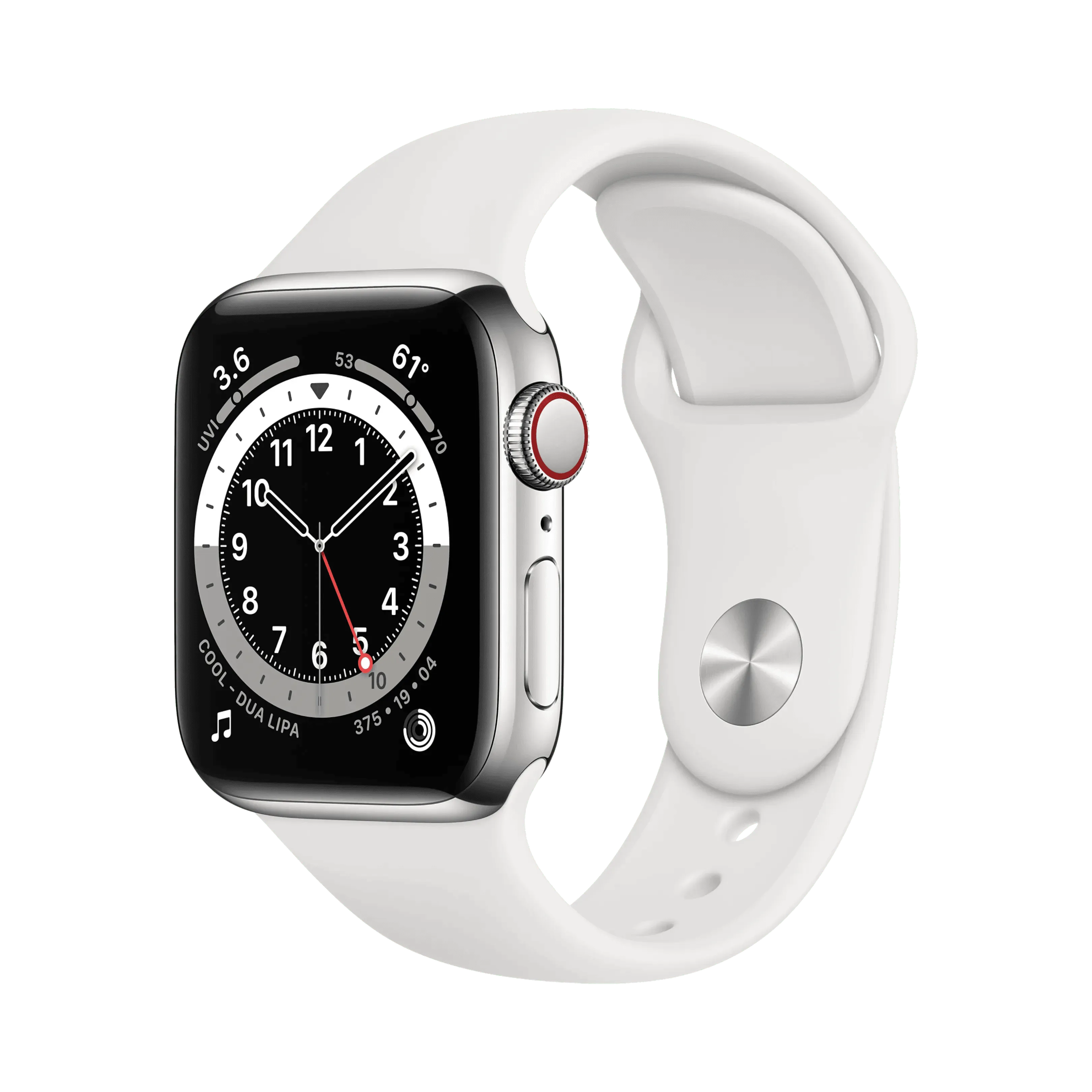 Apple Watch Series 6 - Paslanmaz Çelik - 40mm - Cellular - Gümüş