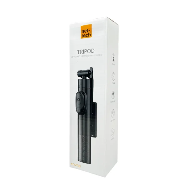 Nettech NT-MT03 Uzaktan Kumandalı Wireless Telefon Tripod Standı (Siyah) NT-106752 - 2