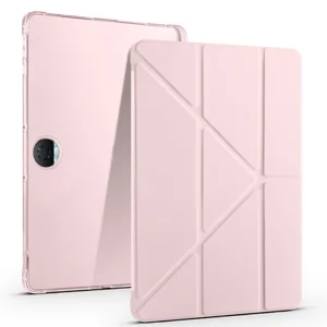 Honor Pad 9 Kılıf Zore Tri Folding Kalem Bölmeli Standlı Kılıf - Rose Gold