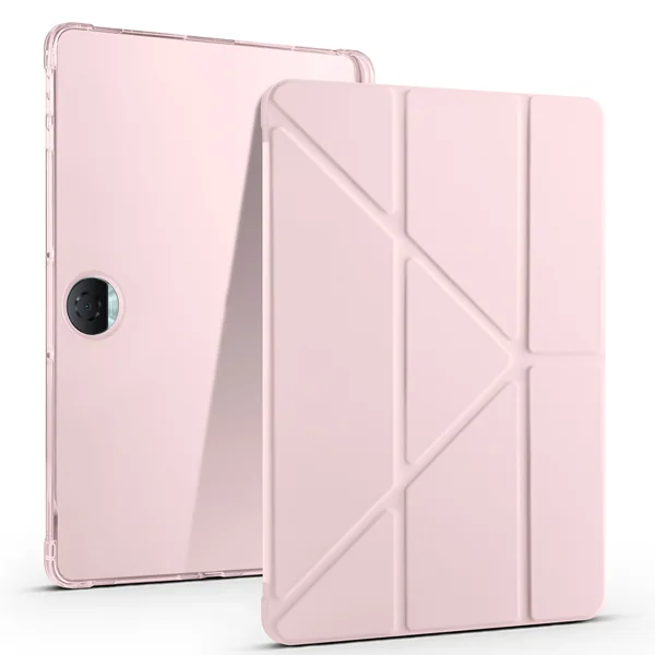 Honor Pad 9 Kılıf Zore Tri Folding Kalem Bölmeli Standlı Kılıf - Rose Gold - 1