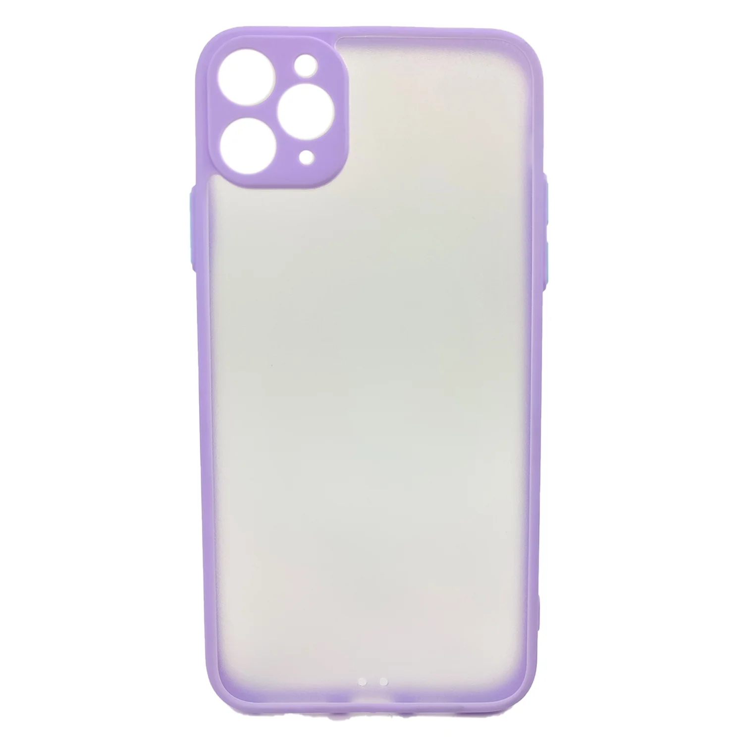 Nettech Apple iPhone 11 Pro Uyumlu Kontrast Renkli Tuş Seri Arka Koruma Kılıf (Lila) NT-88641