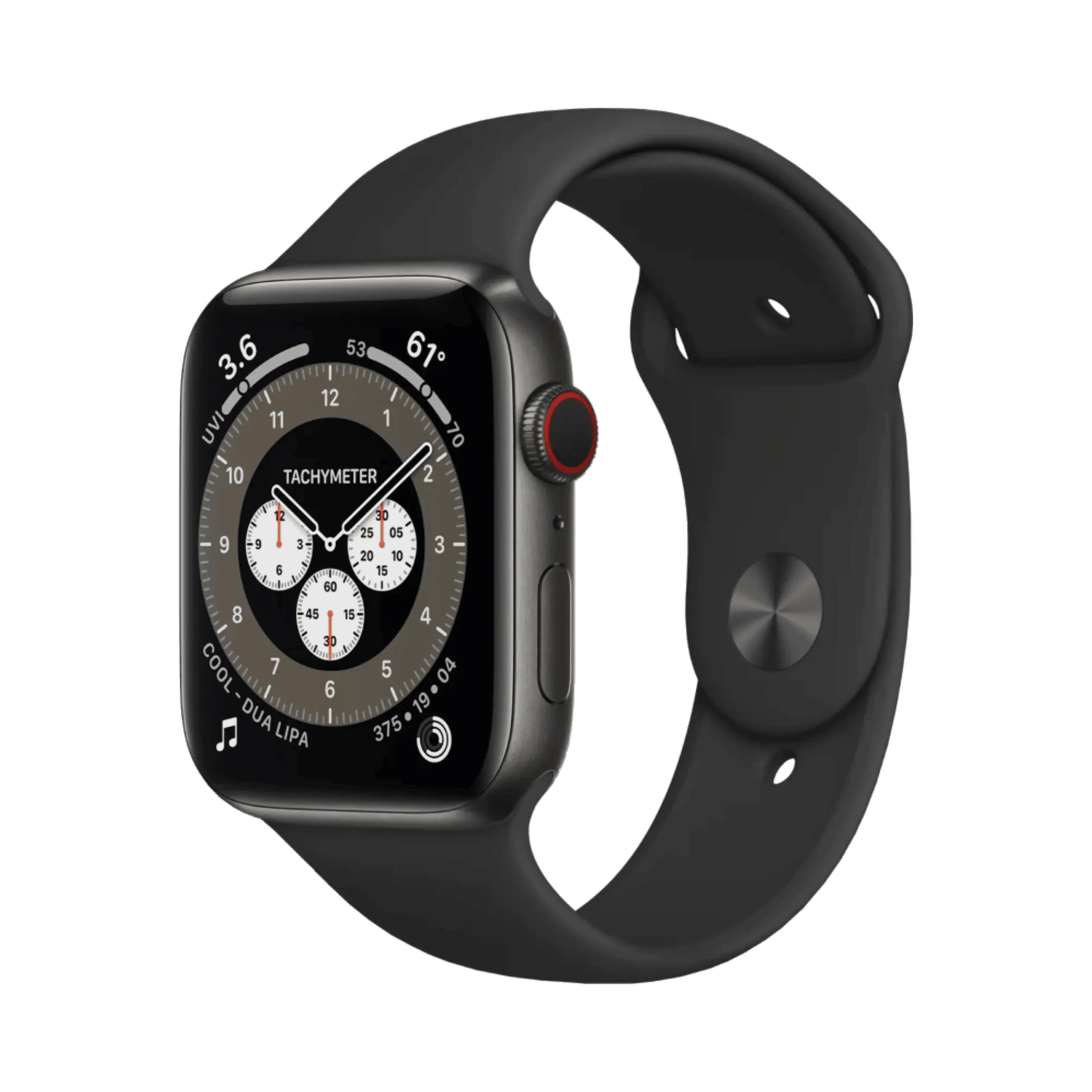 Apple Watch Series 6 - Titanyum - 40mm - Cellular - Gece yarısı