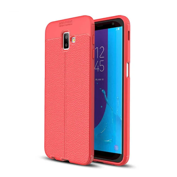 Galaxy J6 Plus Kılıf Zore Niss Silikon Kapak - Kırmızı - 1