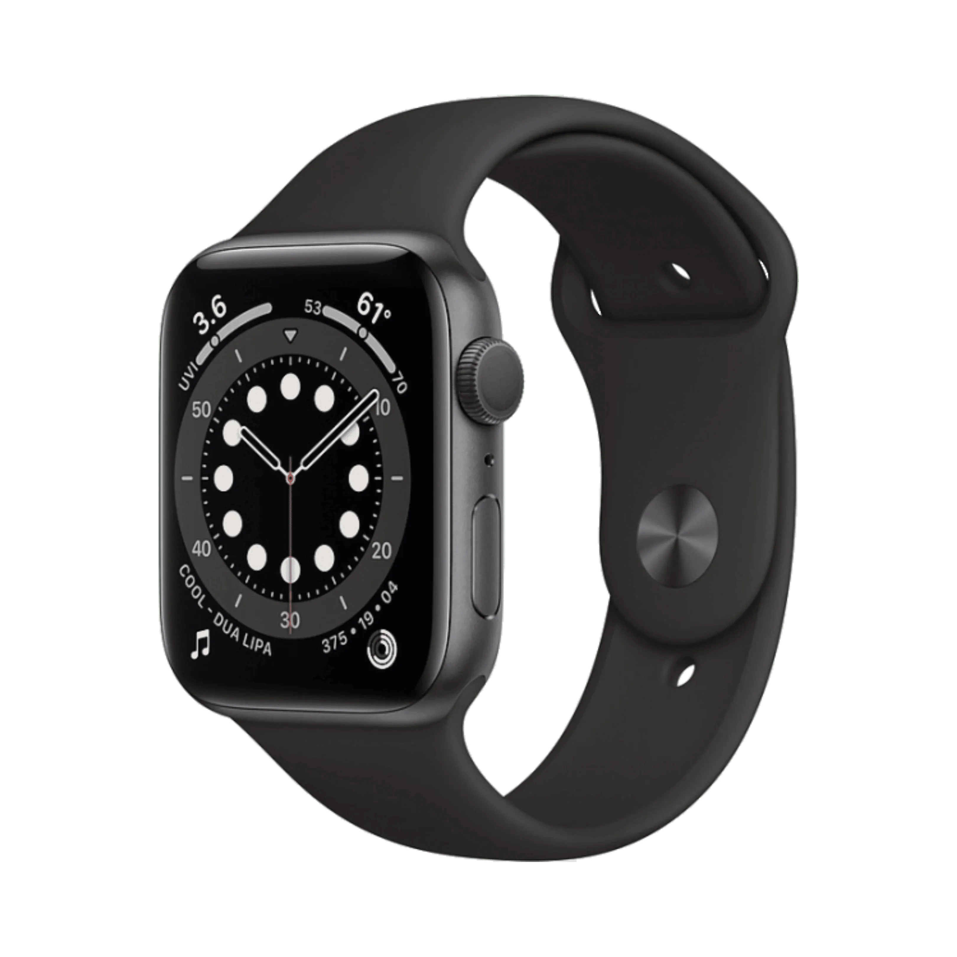 Apple Watch Series 6 - Alüminyum - 44mm - GPS - Gece yarısı