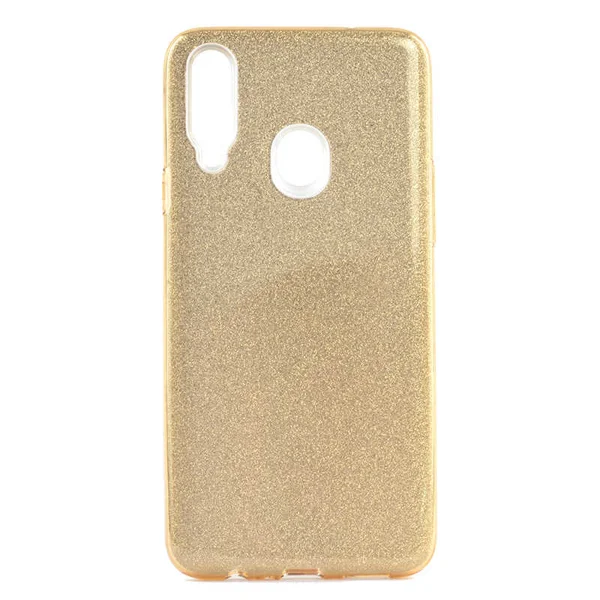 Galaxy A20S Kılıf Zore Shining Silikon - Gold - 1