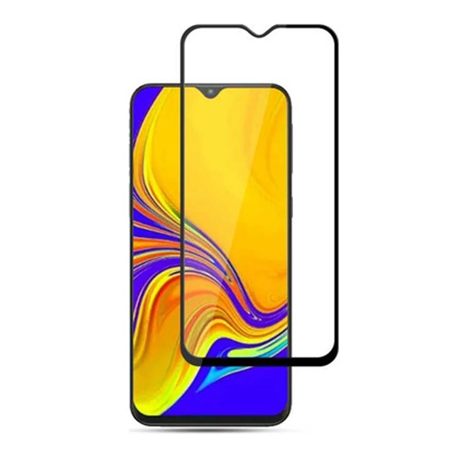 Nettech Oppo A15s Uyumlu 5D Glas Full Cam Koruyucu (Siyah) NT-98509