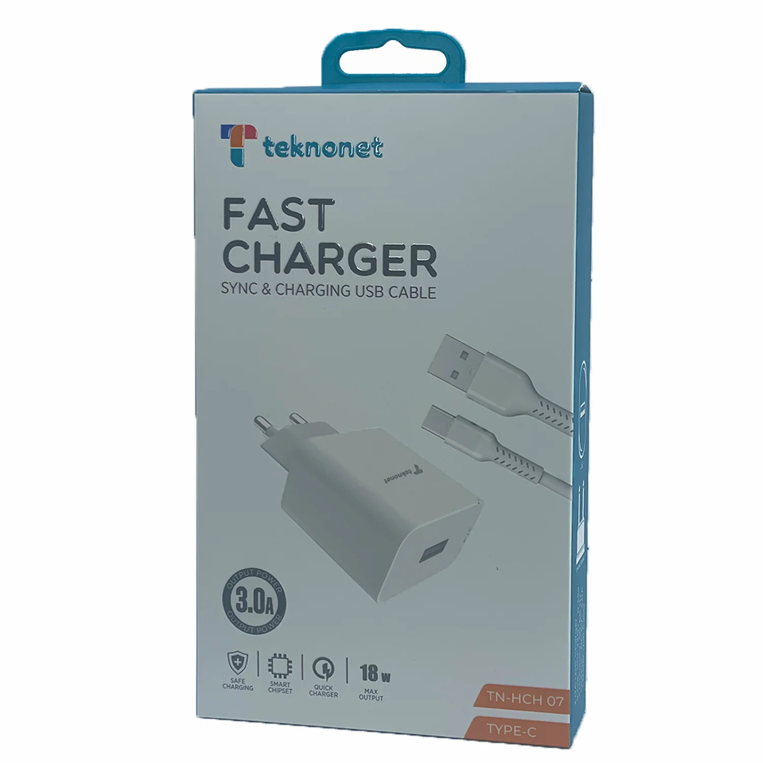 Teknonet TN-HCH07 18W 3000 mAh Type-C Kablo + Şarj Aleti (Beyaz) NT-92563