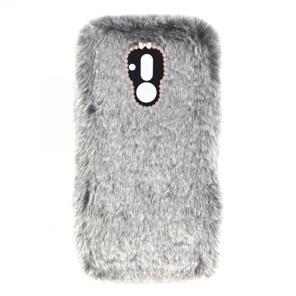 Nettech Huawei Mate 20 Lite Uyumlu Peluş Arka Koruma Kılıf (Gri) VR-12888 - 1