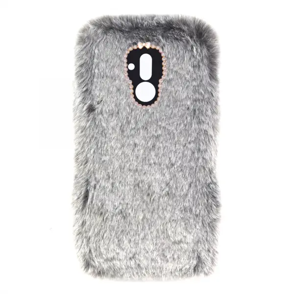 Nettech Huawei Mate 20 Lite Uyumlu Peluş Arka Koruma Kılıf (Gri) VR-12888