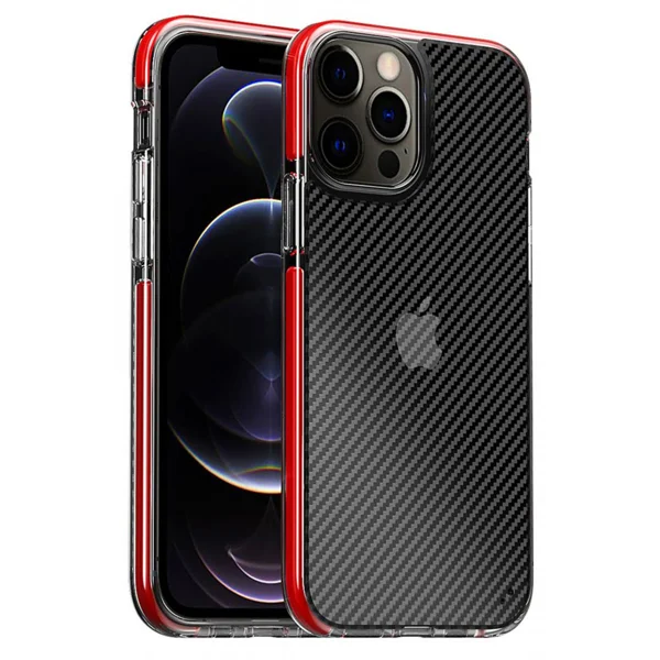 Nettech Apple iPhone 11 Pro Uyumlu Kenar Renkli Karbon Arka Koruma Kılıf (Siyah) NT-88783 - 3