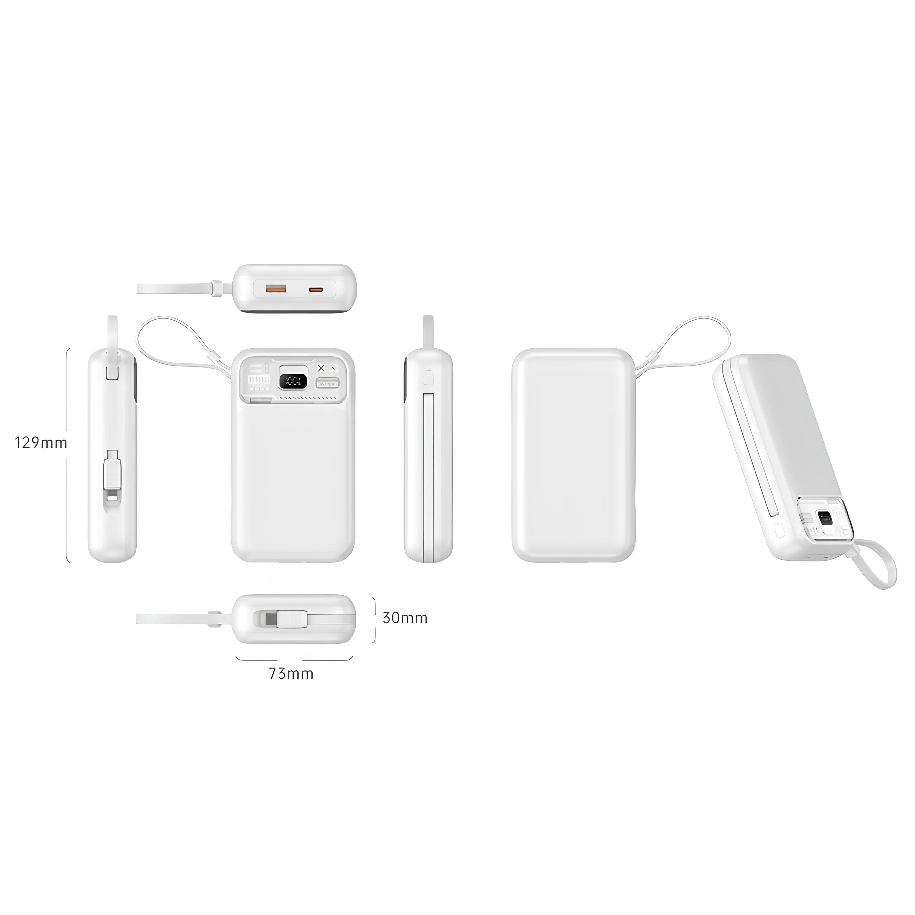 Nettech NT-PW35 PD 20W + 22.5W 15W 20000 MAh Taşınabilir Powerbank (Beyaz) NT-104929