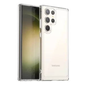 Nettech Samsung Galaxy S23 Ultra Uyumlu Lüx Seri Kamera Korumalı Arka Koruma Kılıf (Şeffaf) NT-101037