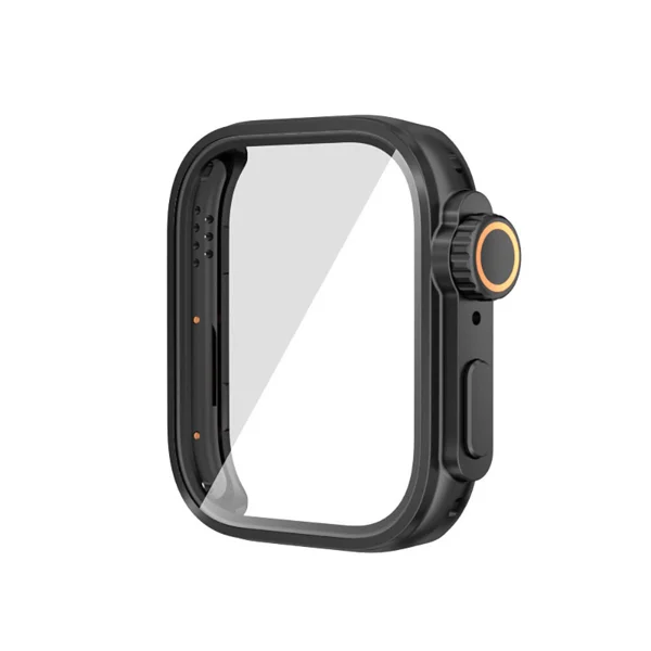 Huawei Watch Fit 3 to Apple Watch Ultra 49mm Kasa Dönüştürücü ve Ekran Koruyucu Zore Watch Gard 33 - Siyah - 1