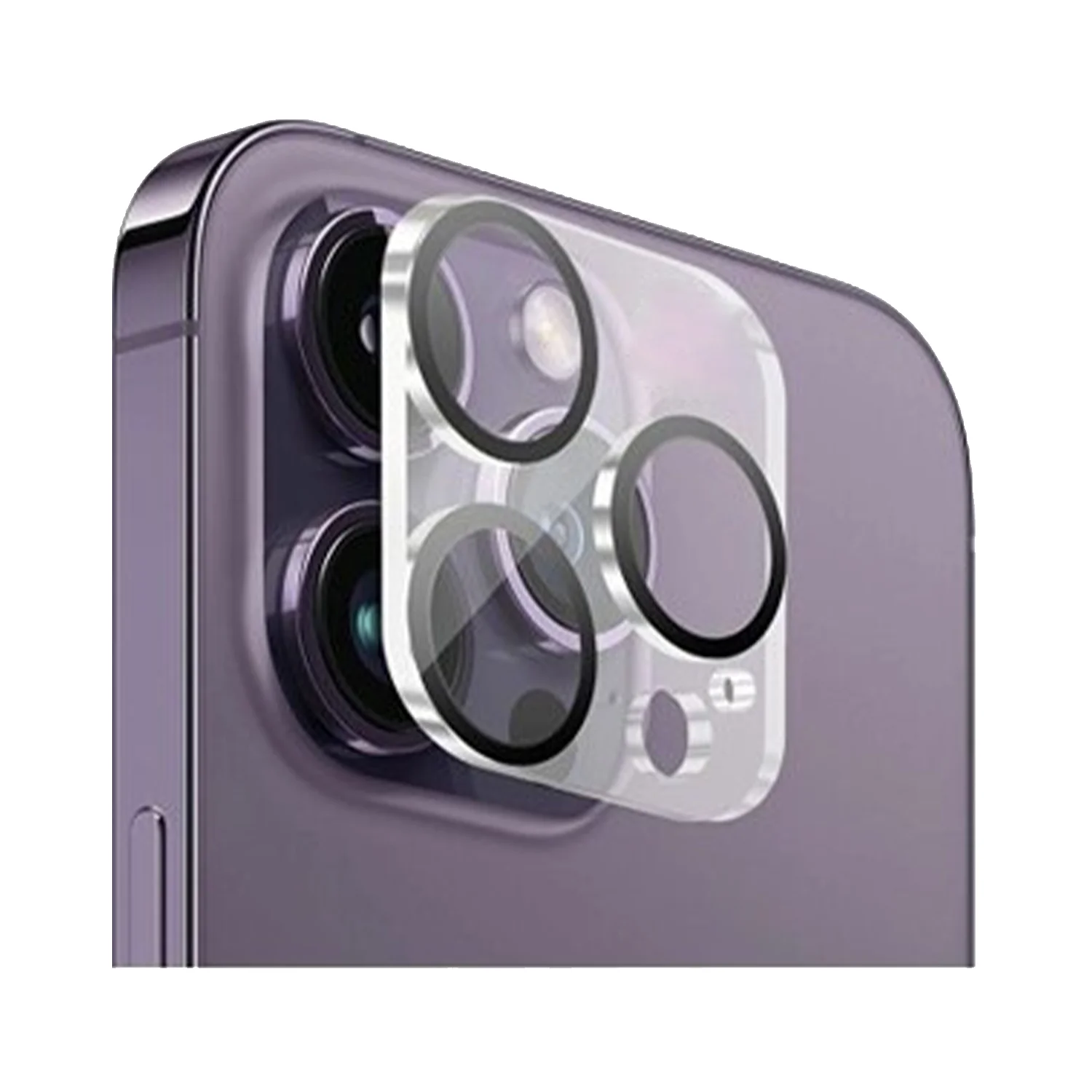 Nettech Apple iPhone 13 Pro Max Uyumlu Şeffaf Çerçeveli Seri Kamera Cam Koruyucu (Şeffaf) NT-105094