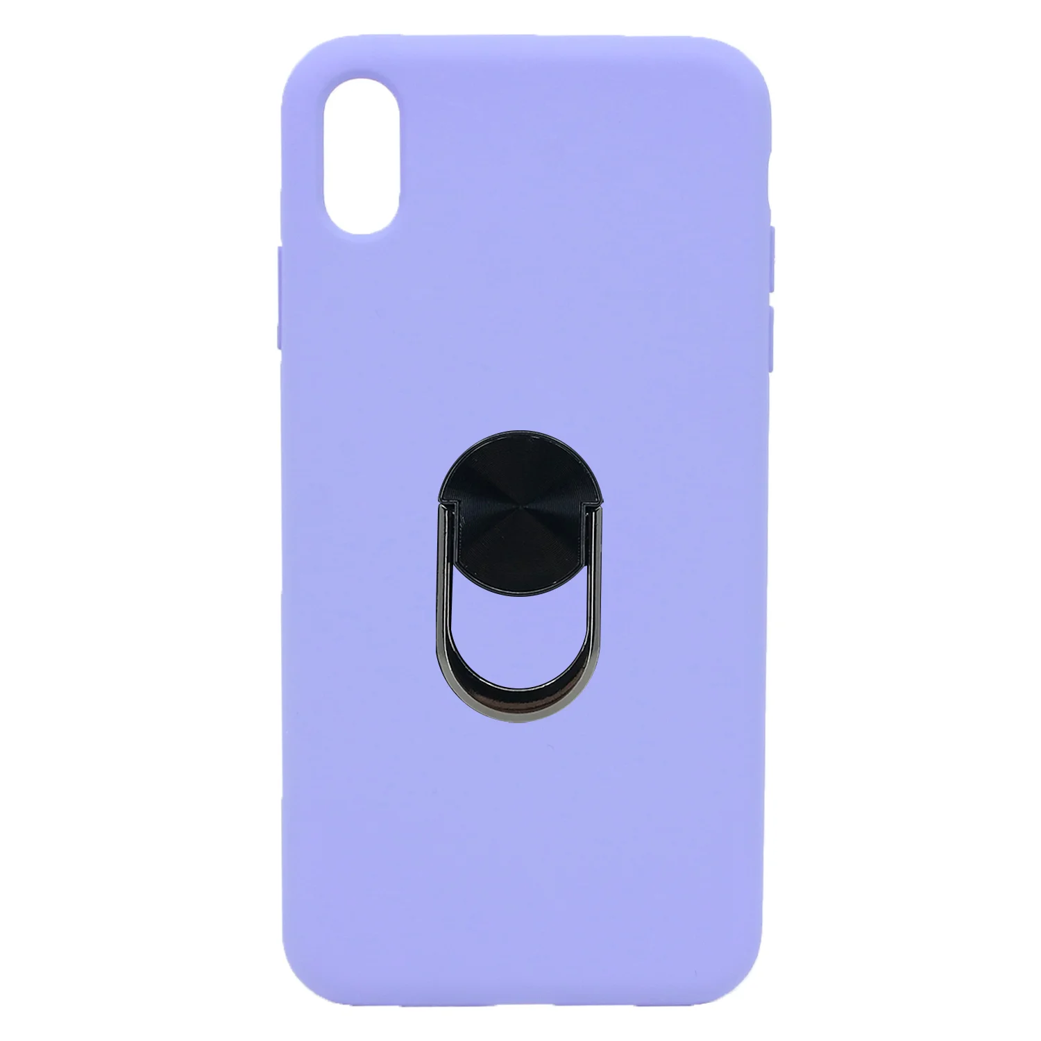 Nettech Apple iPhone XS Max Uyumlu Leather Ring Nano Arka Koruma Kılıf (Mor) NT-82957