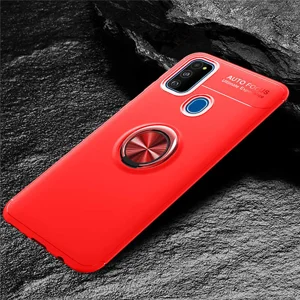 Galaxy M30S Kılıf Zore Ravel Silikon Kapak - Kırmızı