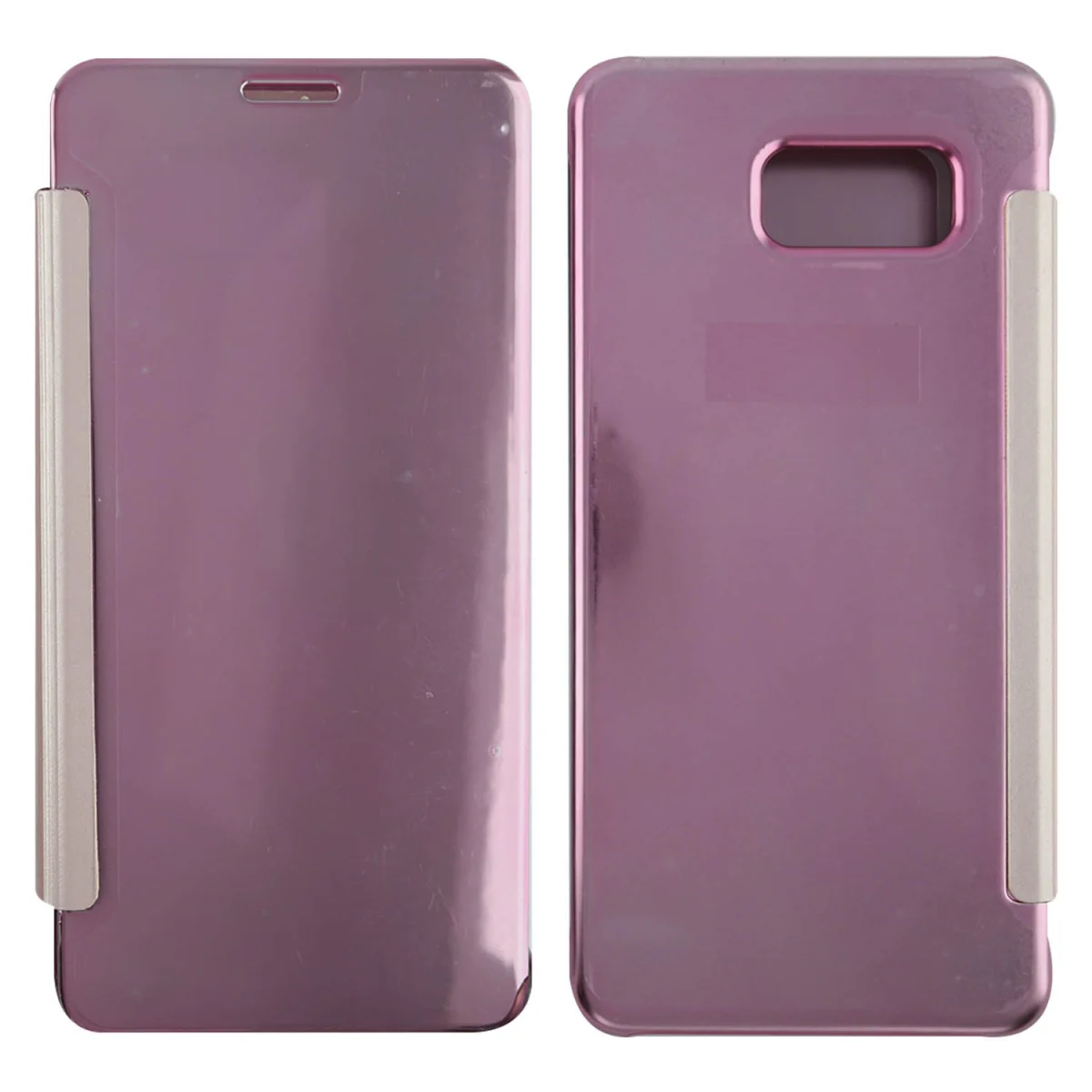 Nettech Samsung Galaxy A710 A7 2016 Uyumlu Pencereli Kapaklı Kılıf (Pembe) VR-2262