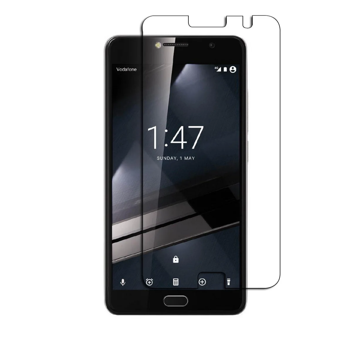 Nettech Vodafone Smart Ultra 7 Uyumlu Ön Koruma Nano Ekran Koruyucu (Şeffaf) NT-12619