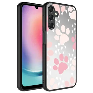 Galaxy A24 Kılıf Aynalı Desenli Kamera Korumalı Parlak Zore Mirror Kapak - Pati