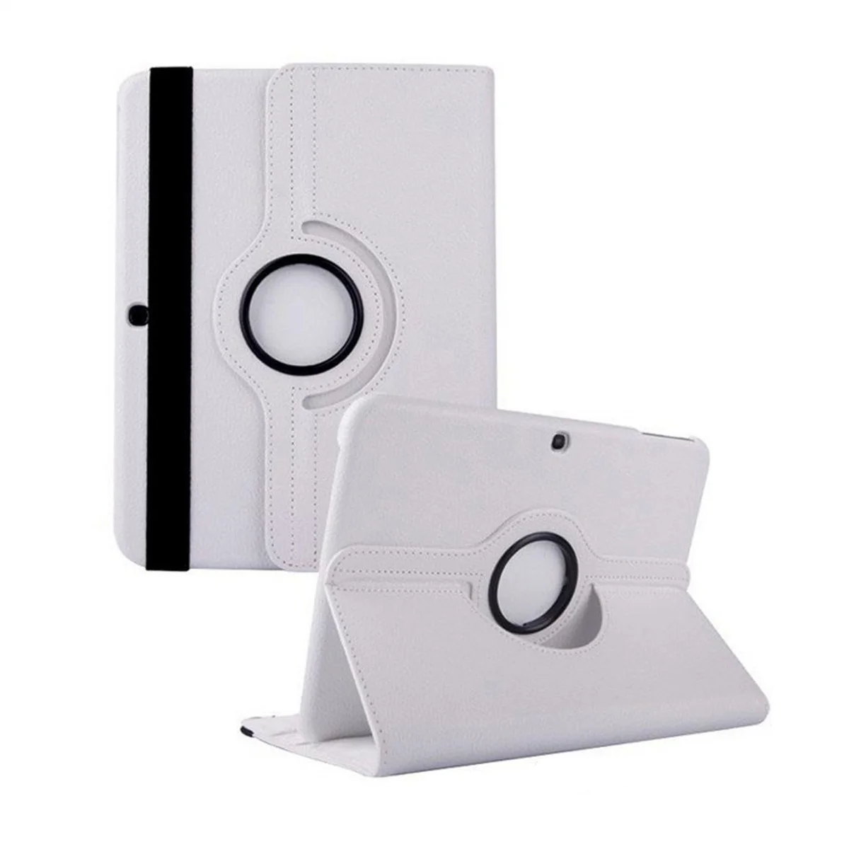 Nettech Samsung Galaxy P5200 Tab 3 10.1 Uyumlu 360 Kapaklı Kılıf (Beyaz) VR-9117