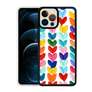 Apple iPhone 12 Pro Kılıf Zore M-Fit Desenli Kapak - Heart No6
