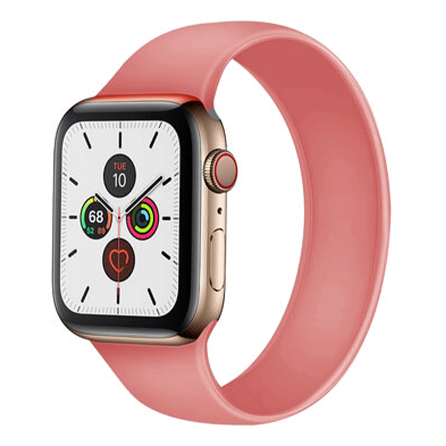 Nettech Apple Watch Seri 42/44 mm Uyumlu Silikon Kordon (Pembe) NT-91425