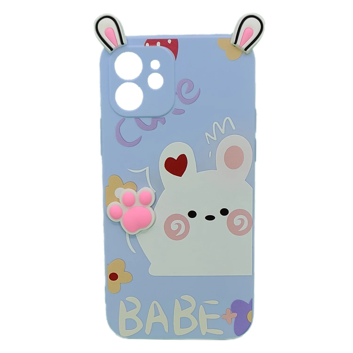 Nettech Apple iPhone 12 Uyumlu Sevimli Ayı Seri Arka Koruma Kılıf (Çeşitli Renk) NT-95155