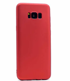 Galaxy S8 Plus Kılıf Zore Premier Silikon Kapak - Kırmızı